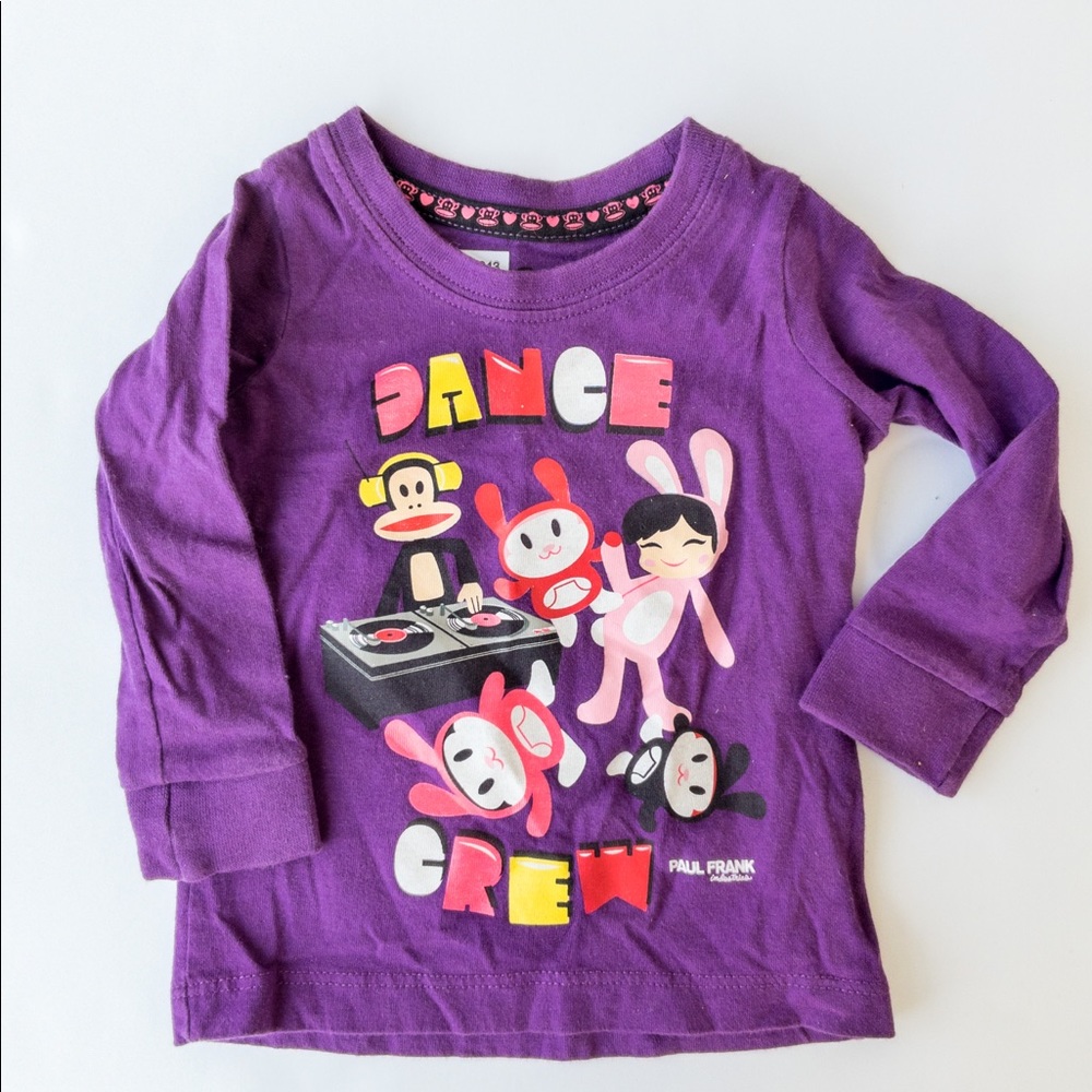 Paul Frank size 12 months Dance Crew Purple t-shirt